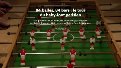 84 balles, 84 bars : le tour du baby-foot parisien